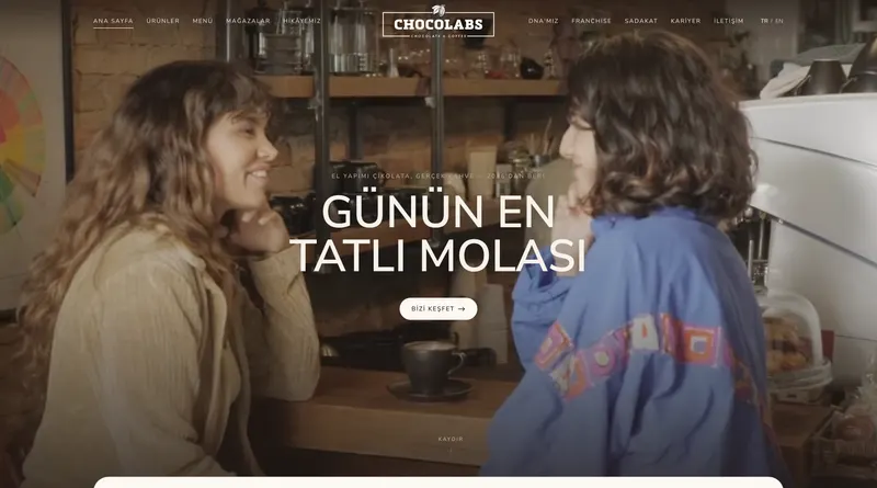 Franchise-focused brand site for a chocolate and coffee company