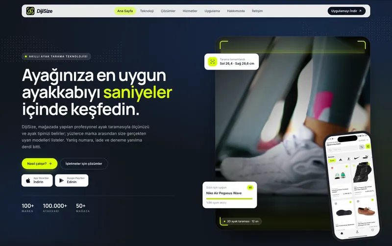 3D foot scanning and size matching application