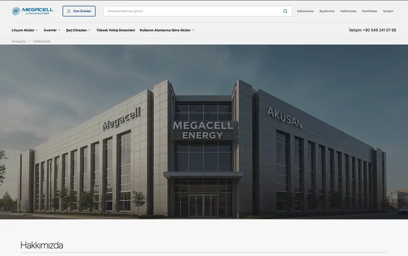 Dealer and catalogue site for a lithium battery manufacturer